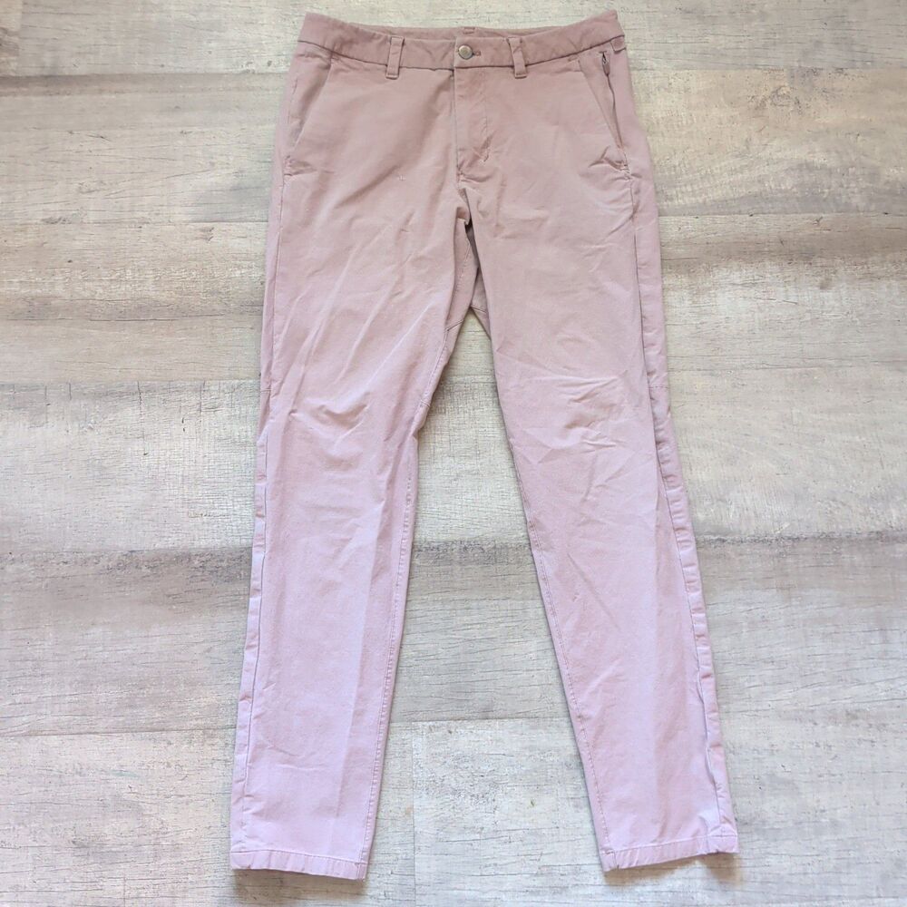 Lululemon Commission Pant Slim Mens 32 Rose Pink Technical Chino Stretch